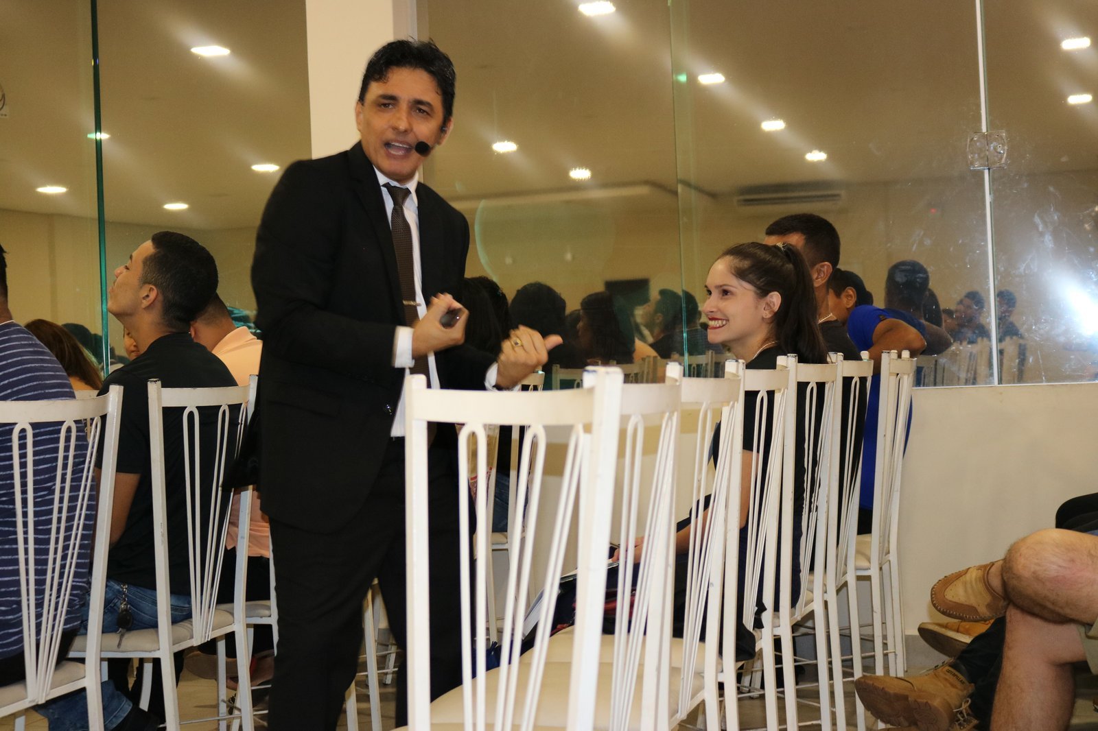 Interação com a plateia — Dinâmica durante o treinamento