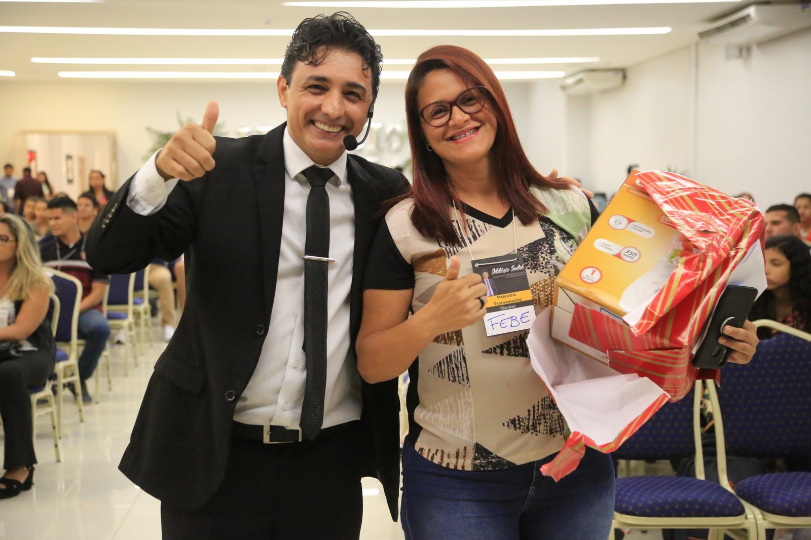 Sorteio de brindes — Encerramento da palestra